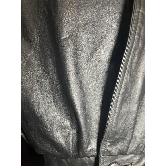 Vintage Luxury Leather Vest wth Genuine Raccoon Fur Sleeves–High-End European - Picture 14 of 16